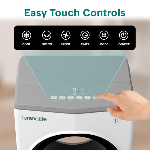 Portable Evaporative Air Cooler 4L Water Tank with Remote & Ice Packs
