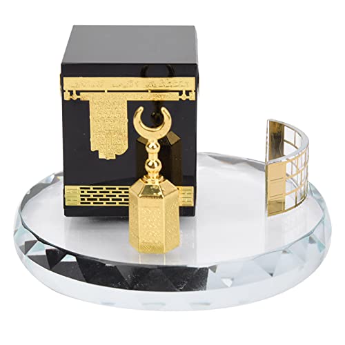 Crystal Kaaba Model Islamic Architecture Figurine for Home and Car Decor