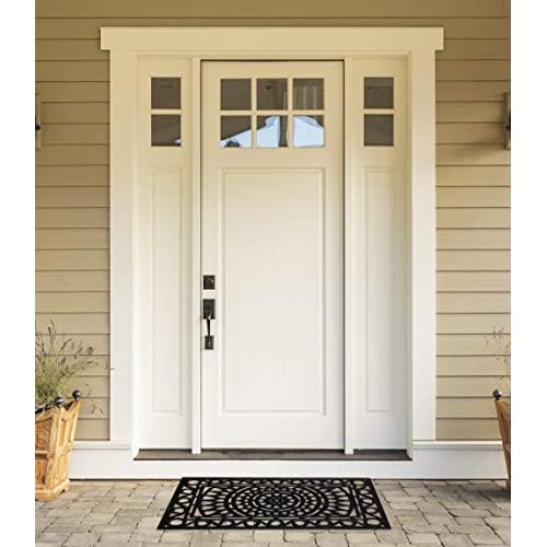 DII Rubber Doormats Collection All Weather, 18x30, Sun Scroll