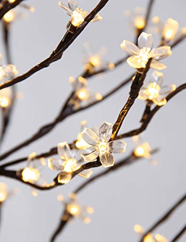 6.5ft Lighted Cherry Blossom Tree with 208 Warm White LED Lights