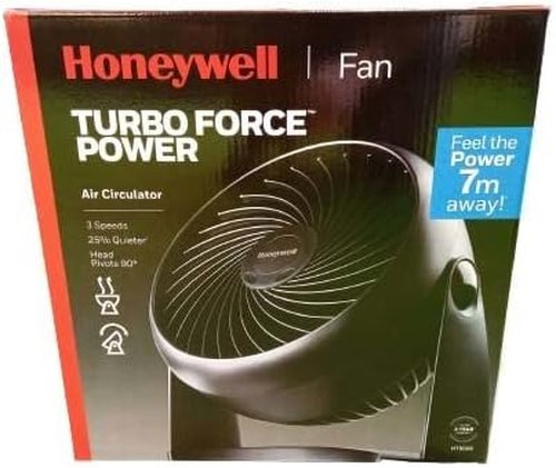 Honeywell HT 900E Turbo Fan - Powerful & Quiet Design | Sleek Black Finish