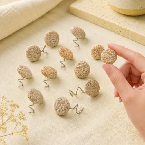 12-Pack Beige Upholstery Twist Pins for Bed Skirts & Headliners