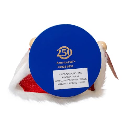 America 250th Anniversary Patriotic Nutcracker Figurine, 7.7" Table Decor