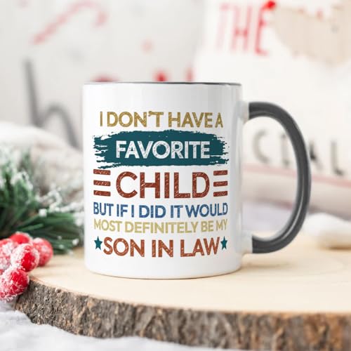 Fatbaby Son-in-Law Coffee Mug Gift - Funny 11oz Ceramic Cup for Father's Day, Birthday, Christmas