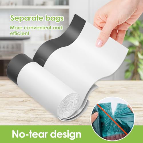 2 Gallon Drawstring Small Trash Bags - 90 Count White Bin Liners