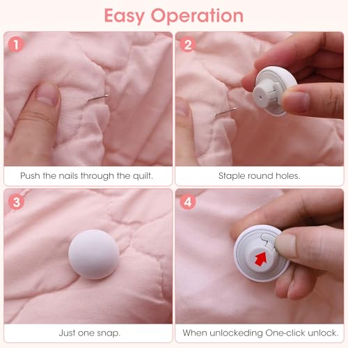 Duvet Cover Clips - 16 Set Comforter Fasteners with Soft Fabric