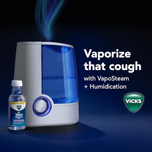 Warm Mist Humidifier 1-Gallon Tank with Auto Shut-Off and Night Light