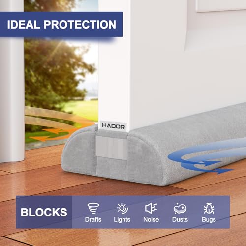 Under Door Draft Stopper - Double-Sided Adjustable Noise & Air Seal