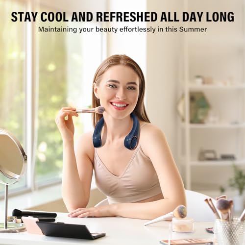 Morelax Hands-Free Bladeless Neck Fan, 4000mAh USB Rechargeable Portable Fan
