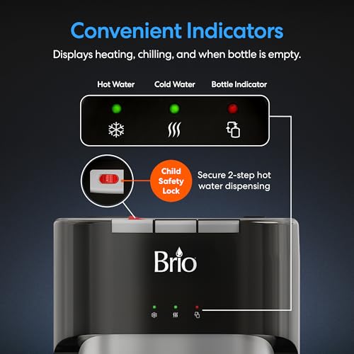 Bottom Loading Water Dispenser for 5 Gallon Bottles - Hot, Cold & Room Temp