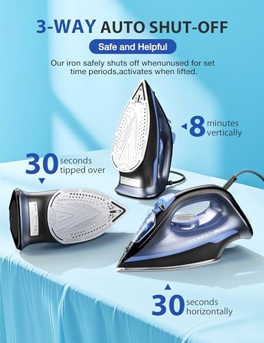 Sundu 1500W Steam Iron with Ceramic Soleplate & Precise Temperature Control