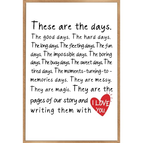 Anniversary Greeting Card for Husband Wife, 8x5.3 Inch Linen Cardstock