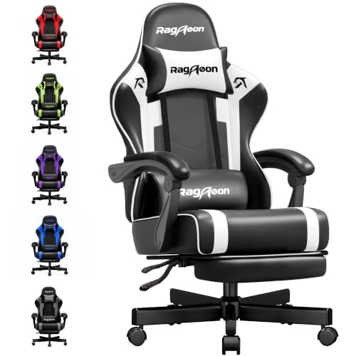 Ergonomic Gaming Chair for Adults - Wide PU Leather PC Desk Chair (400 lbs)