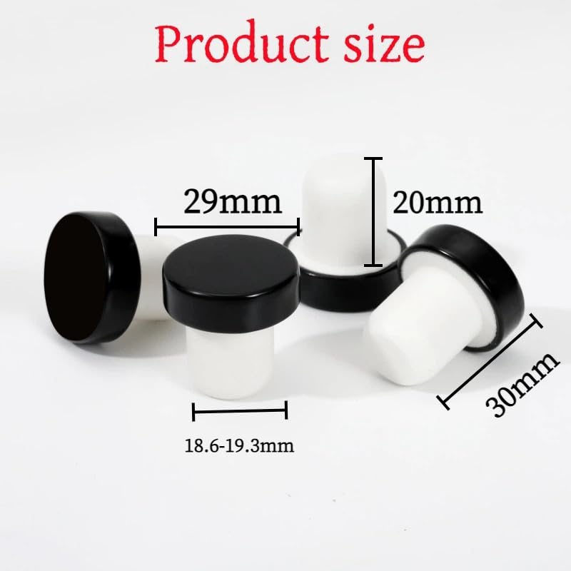 Impnit 20 Pcs T-Shaped Reusable Wine Bottle Cork Stoppers Silicone Seal Plugs