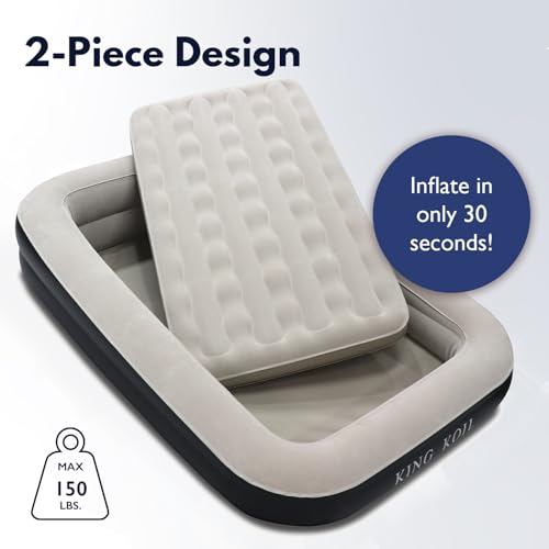 Inflatable Kids Air Mattress with Built-in Pump | 150lb Capacity