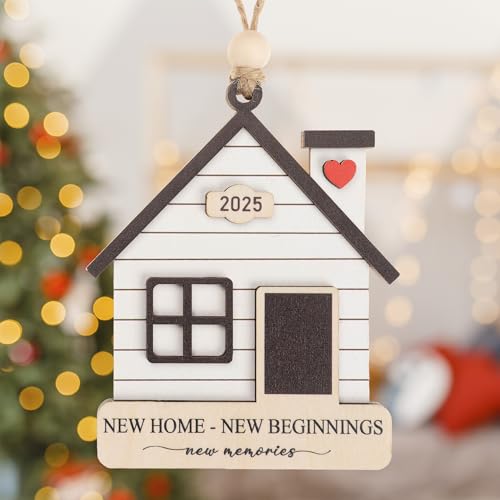 Home Christmas Ornaments 2025 - Family & Housewarming Decorations - New Home Gift Ideas - Festive Xmas Tree Decor - White Elephant Funny Gifts
