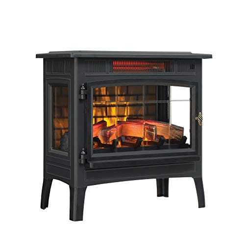 Freestanding Electric Fireplace Stove Heater with 3D Flame Effect