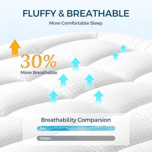 4 Inch Gel Memory Foam Mattress Topper Queen - Dual Layer Pillow Top