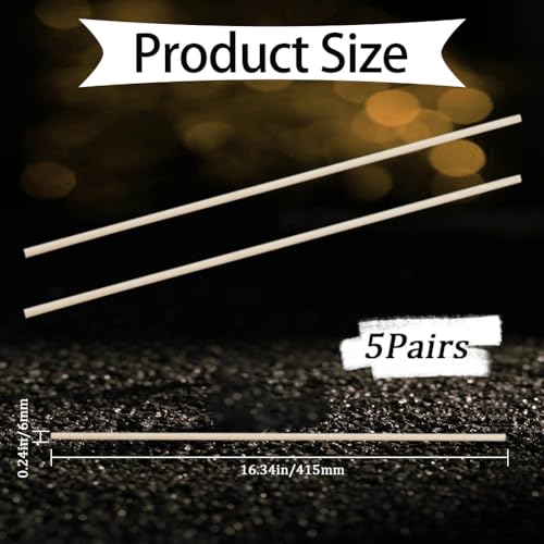 16-Inch Bamboo Director Chair Replacement Sticks, 10-Pack Canvas Support Rods