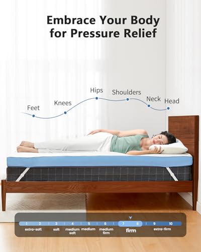 3-Inch Firm Mattress Topper Queen - Cooling Gel-Infused Memory Foam