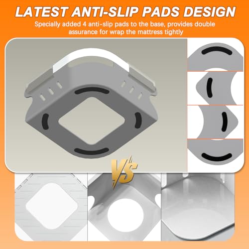Heavy Duty Bed Sheet Holders for Corners - Anti-Slip Sheet Straps (Set of 4)