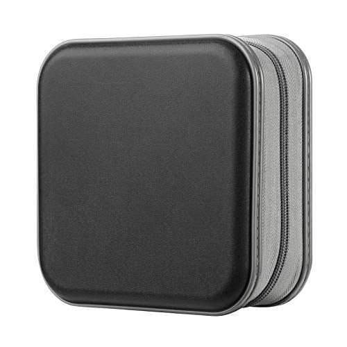 48 Capacity CD DVD Storage Case, Portable Disc Organizer with Hand Strap