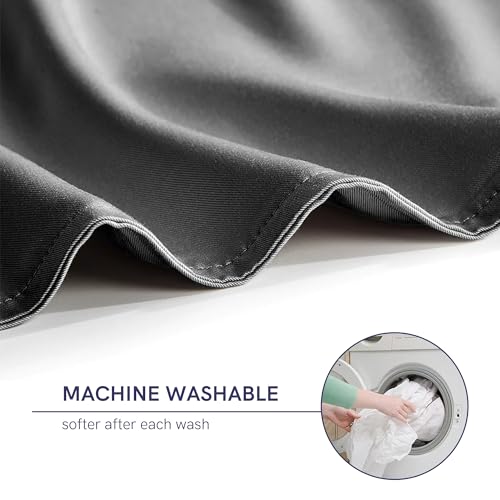 Cooling Bamboo Duvet Cover for Weighted Blankets - Dark Grey 60x80