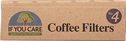 #4 Cone Unbleached Coffee Filters - Compostable Chlorine Free 100 Pack