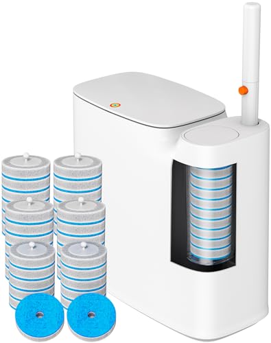 3 in 1 Bathroom Trash Can with Toilet Brush and 36 Refills