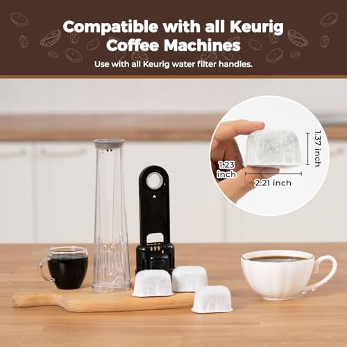 12-Pack Charcoal Water Filter Cartridges for Coffee Brewing Systems