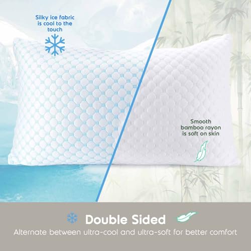 Cooling Body Pillow with Shredded Memory Foam – Adjustable Gel Pillow for Hot Sleepers
