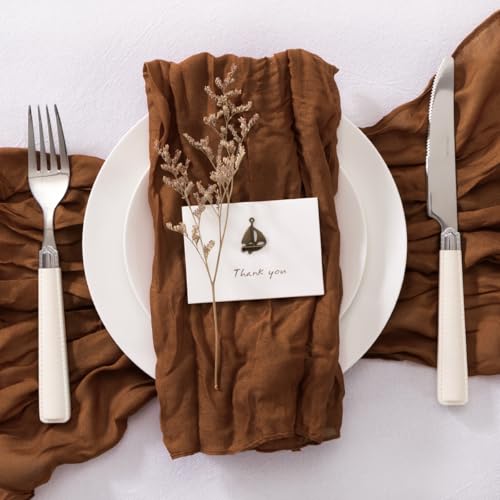 20-Pack Cheesecloth Napkins, 21x21 Inch Gauze Fabric Table Napkins