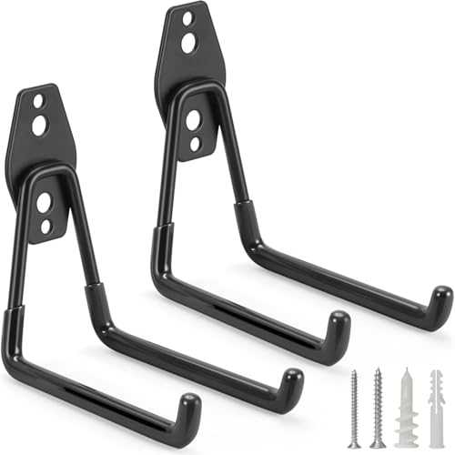 2 Pack Heavy Duty Garage Storage Hooks Steel Wall Mount Tool Hangers