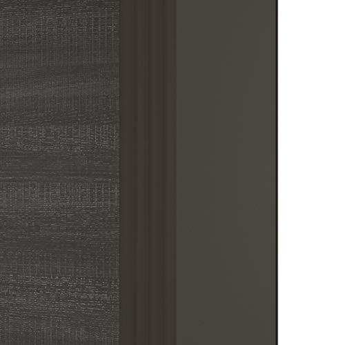 72-Inch Office Desk Hutch with 4 Doors and Wire Management, Bark Grey