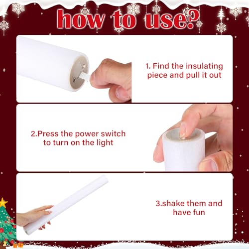 VIHOSE 36 pcs 16in LED Foam Sticks Red Green White with 3 Flash Modes