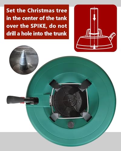 Real Christmas Tree Stand with Foot Pedal & Water Reservoir - Fits up to 10ft
