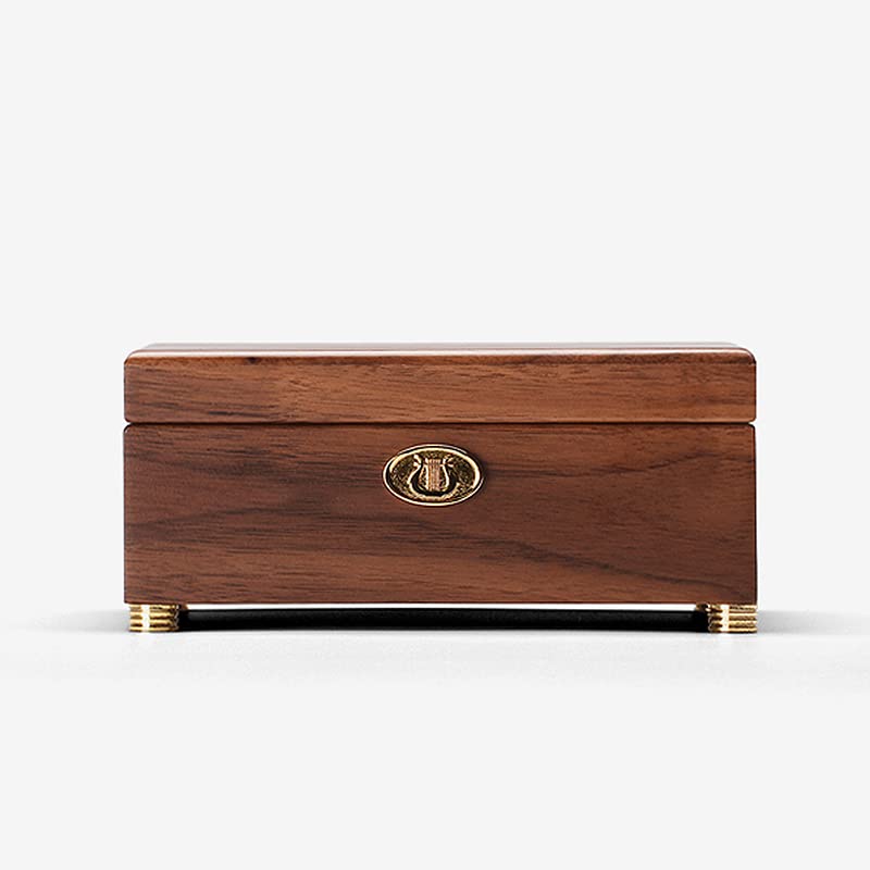 Wood Music Box with Rhymes - 30 Note Handcrafted Vintage Gift for Christmas & Birthdays