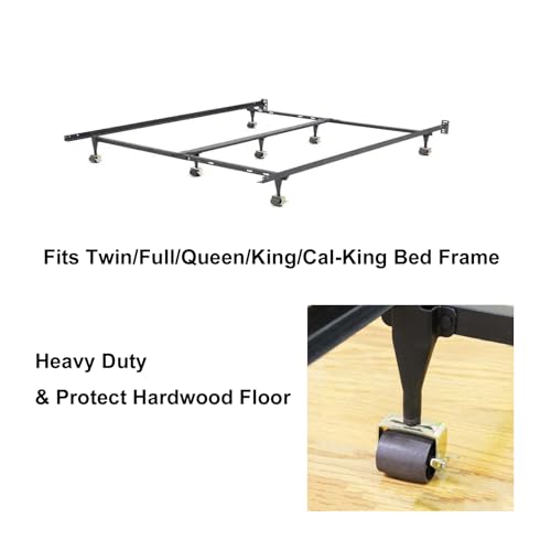 Heavy-Duty Bed Frame Casters with Socket Inserts - Set of 4 Locking Wheels