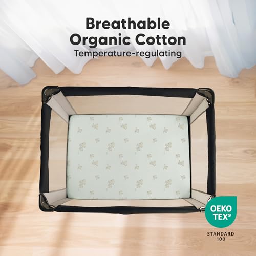 KeaBabies Organic Cotton Mini Crib Sheets 2-Pack (38" x 26" Fitted)