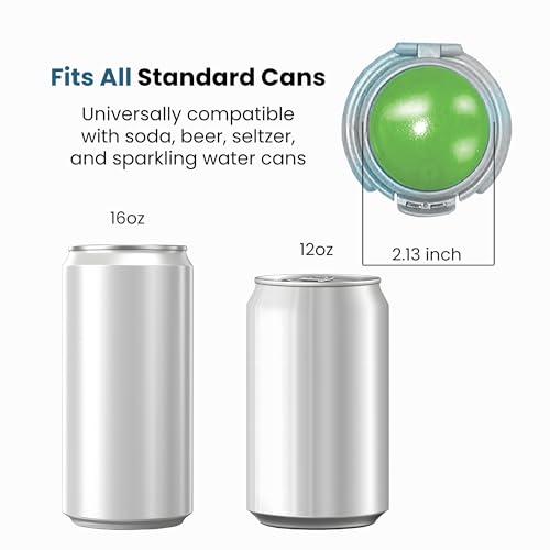 Manual Can Carbonation Saver and Fizz Keeper for 12oz Soda and Beer - 2 Pack