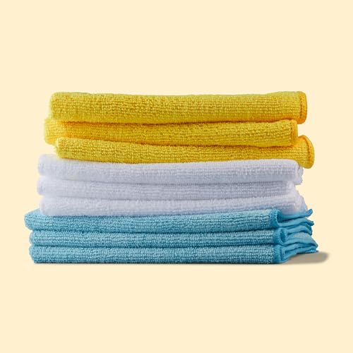 Amazon Basics Microfiber Cleaning Cloths 24-Pack 16" x 12" Assorted