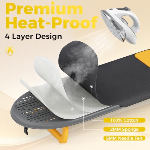 KINGBOARD Small Tabletop Ironing Board 12x32 Foldable Mini Iron Board