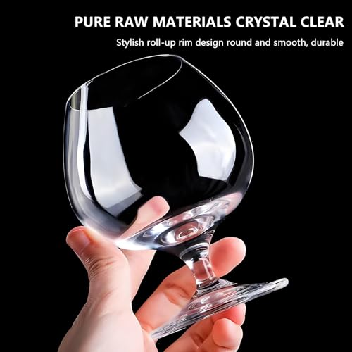 Set of 4 Lead-Free Crystal Brandy Whiskey Cognac Glasses 11.5 oz