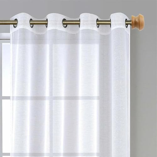 Wooden Curtain Rod Finials, 28mm Round Decorative End Caps - 2 Pack