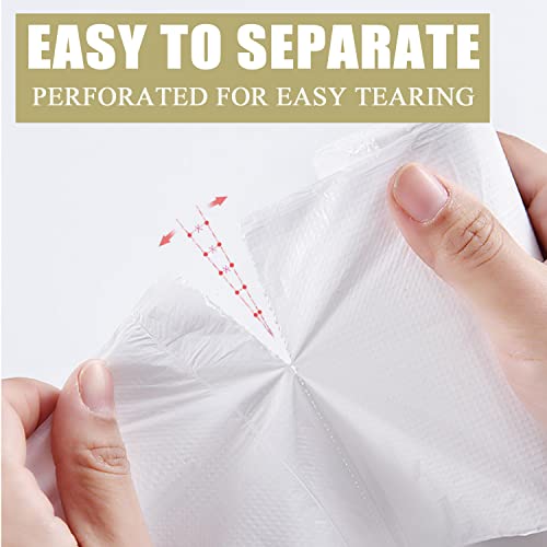 4 Gallon Small Trash Bags - 100 Count White Leakproof Garbage Can Liners