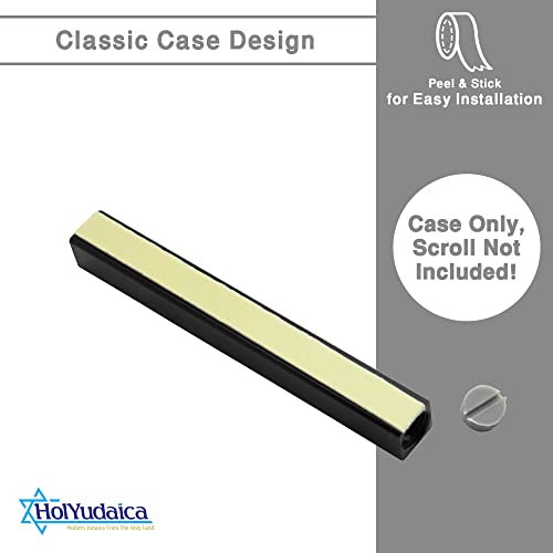 3-Pack Aluminum Mezuzah Case, 4.7-Inch Weatherproof Peel-and-Stick