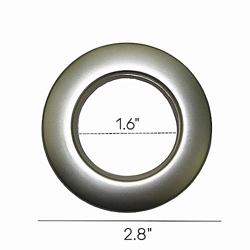 50-Pack Silver Plastic Curtain Grommets, 1.6-Inch Inner Diameter