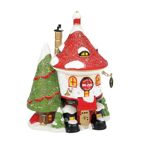 Department 56 Blingtastic Jewelers North Pole Village Lit Building – 7.72 in, Multicolor