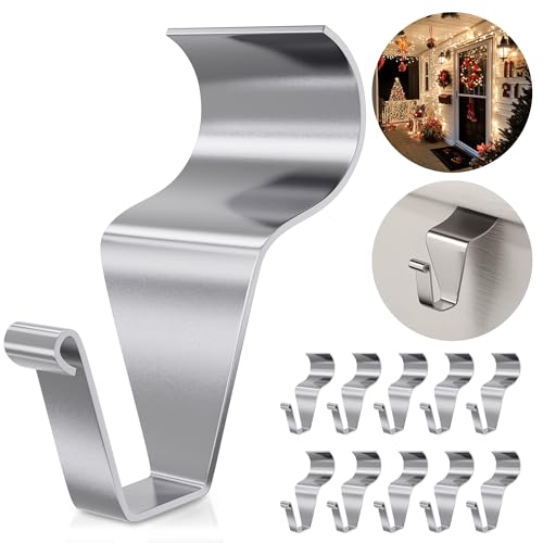 Heavy Duty Stainless Steel Vinyl Siding Hooks - 10 Pack No-Hole Clips