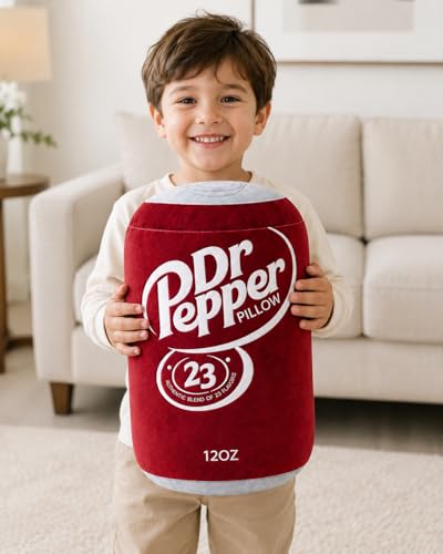 Soda Can Shaped Throw Pillow, Soft Novelty Plush Cushion for Home Decor